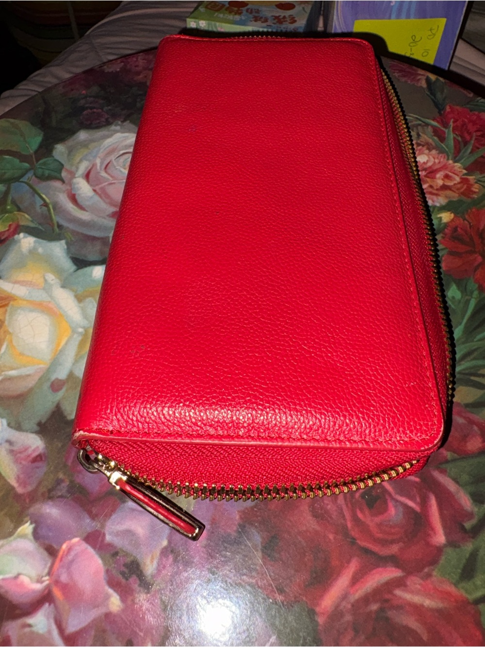 Classic Red Zip Wallet – Women's Leather Organizer